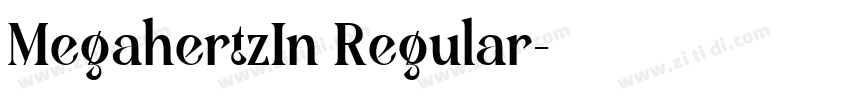 MegahertzIn Regular字体转换